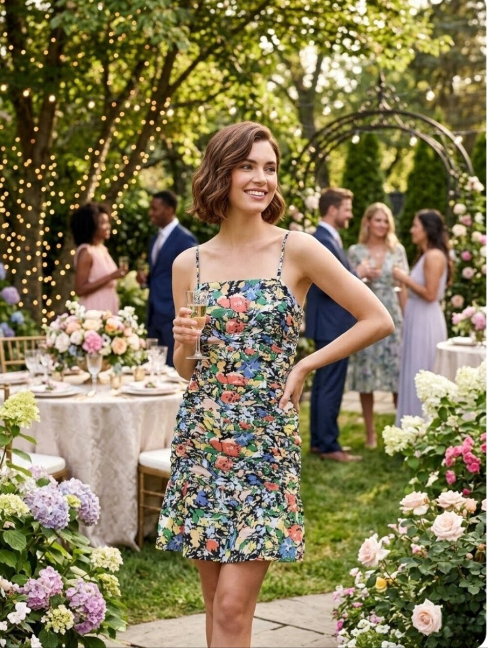 Parker Julie Cannes Floral Mini Dress